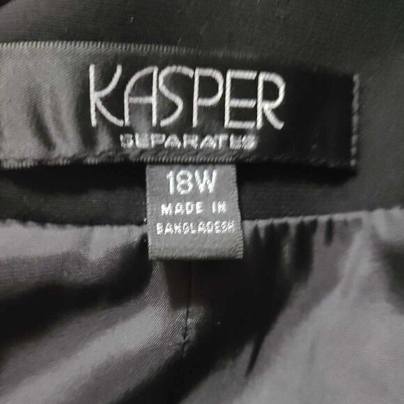 Kasper Black Open Front Jacket size 18W - Picture 3 of 9